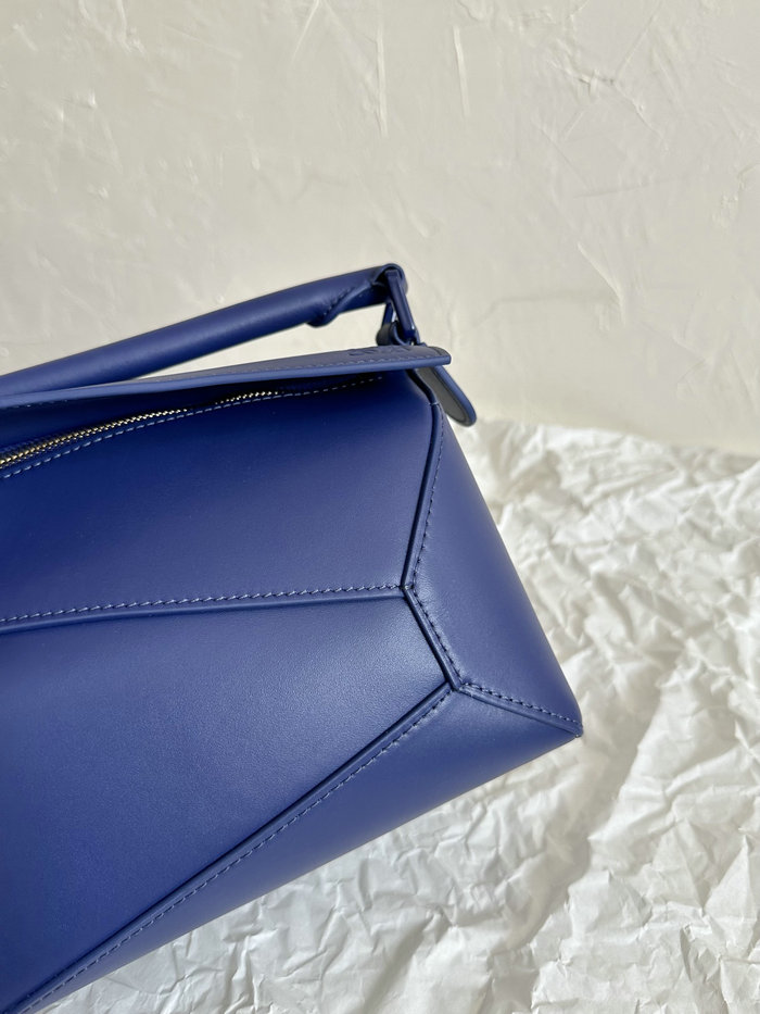 Loewe Small Puzzle Edge Leather Bag Blue L02231