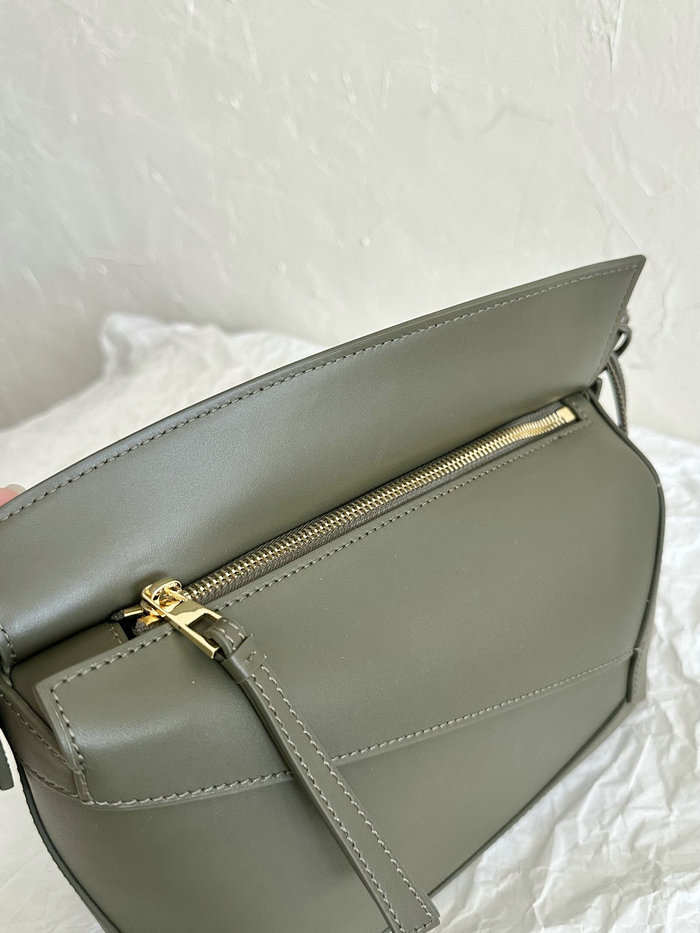 Loewe Small Puzzle Edge Leather Bag Green L02231