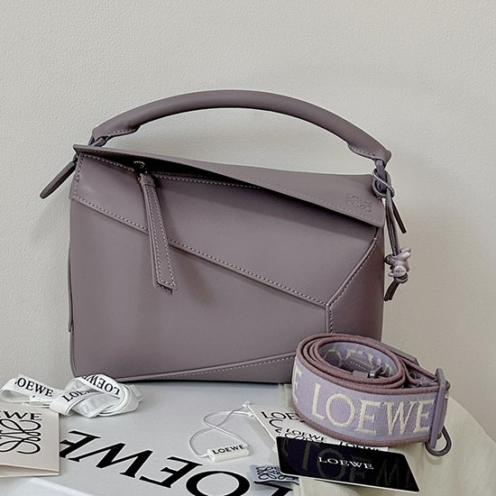 Loewe Small Puzzle Edge Leather Bag Purple L02231