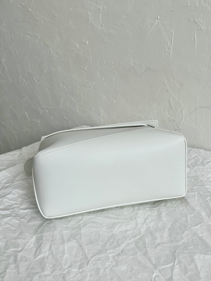 Loewe Small Puzzle Edge Leather Bag White L02231