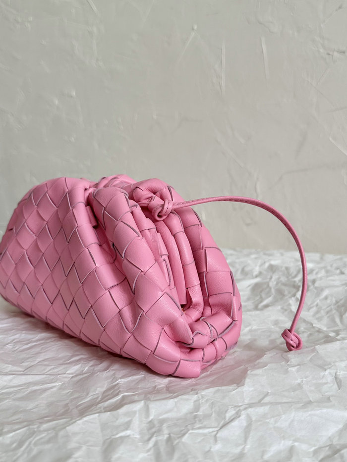 Bottega Veneta Woven Leather Small the Pouch Pink B585853