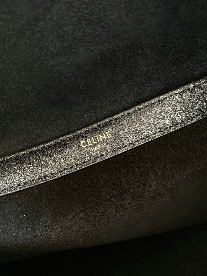 Celine Cabas Drawstring Cuir Triomphe Black CL35307