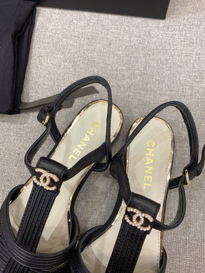 Chanel Sandals Black CS03186