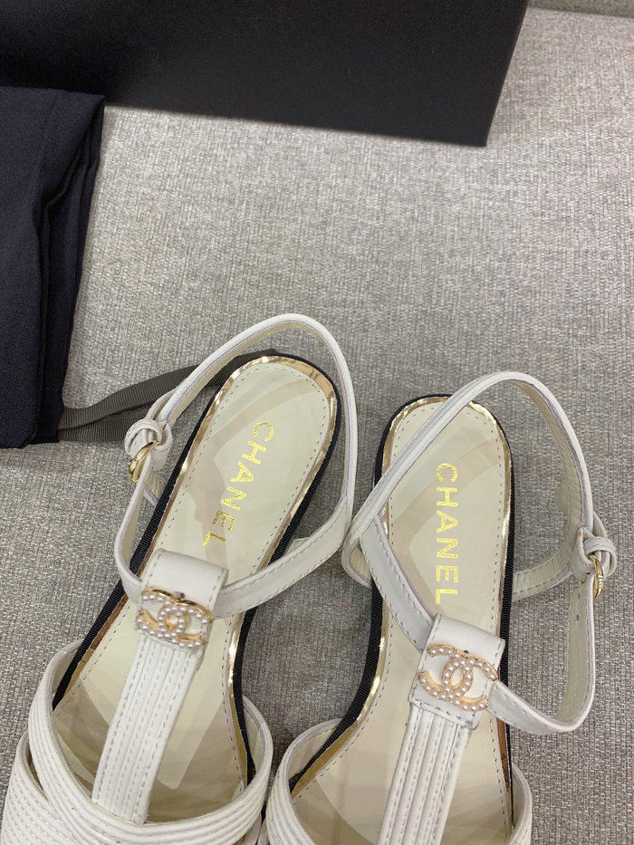 Chanel Sandals White CS03186