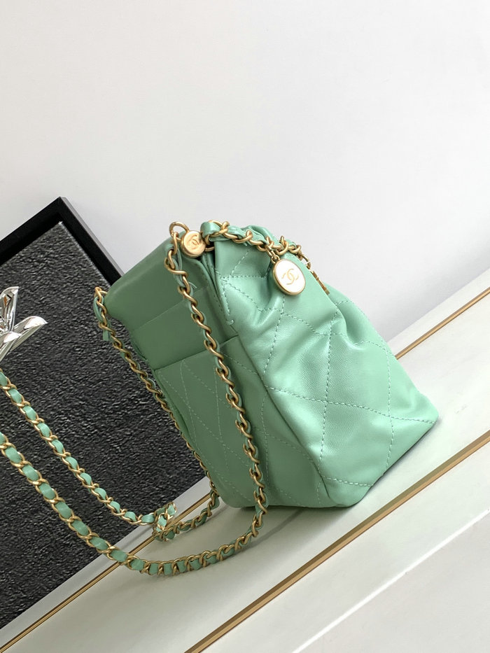 Chanel Small Bucket Bag Green AS3793