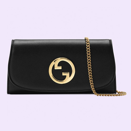 Gucci Blondie continental chain wallet Black 725215