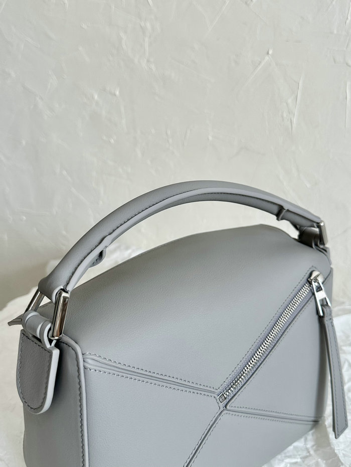 Loewe Small Puzzle Edge Leather Bag Grey L02231