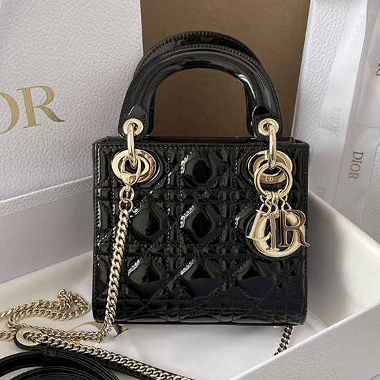 Mini Lady Dior Bag Black D5310
