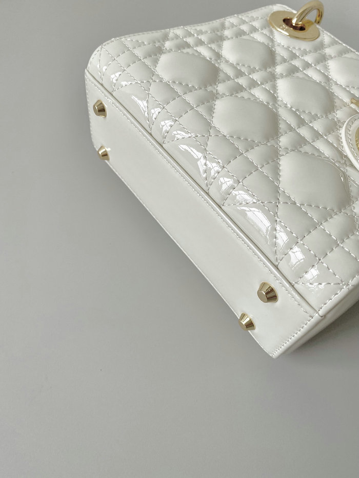 Mini Lady Dior Bag White D5310