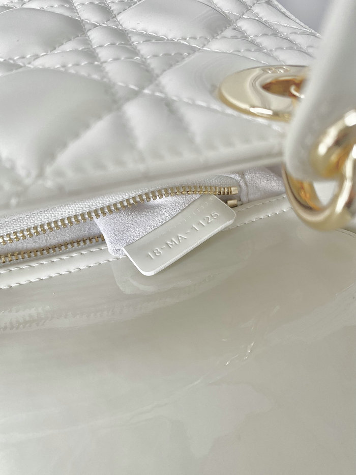 Mini Lady Dior Bag White D5310