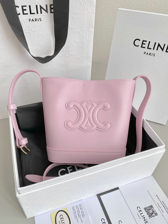 Celine Mini Bucket Cuir Triomphe Pink C35301