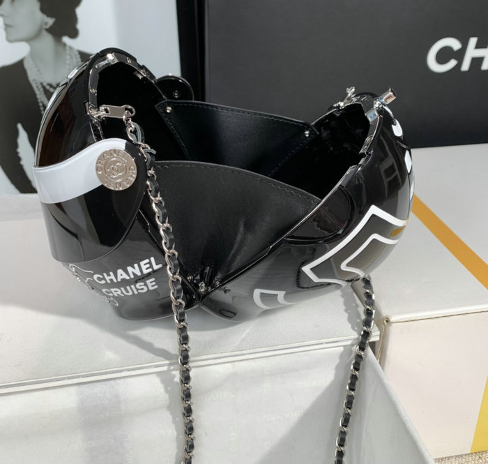 Chanel Helmet Minaudiere Black AS3774
