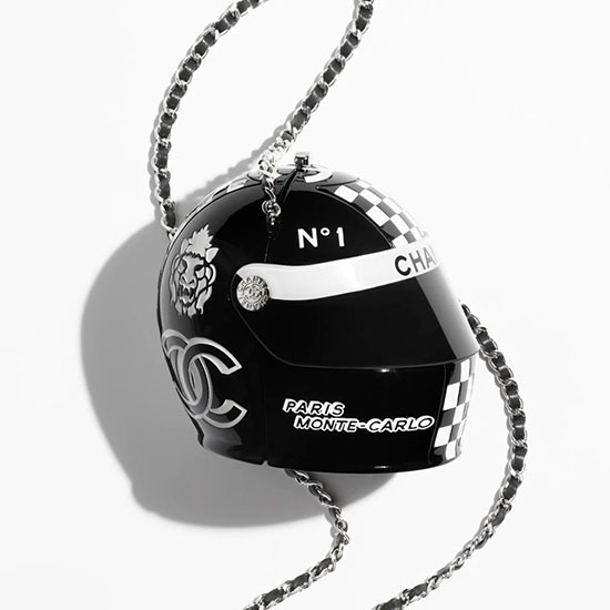Chanel Helmet Minaudiere Black AS3774