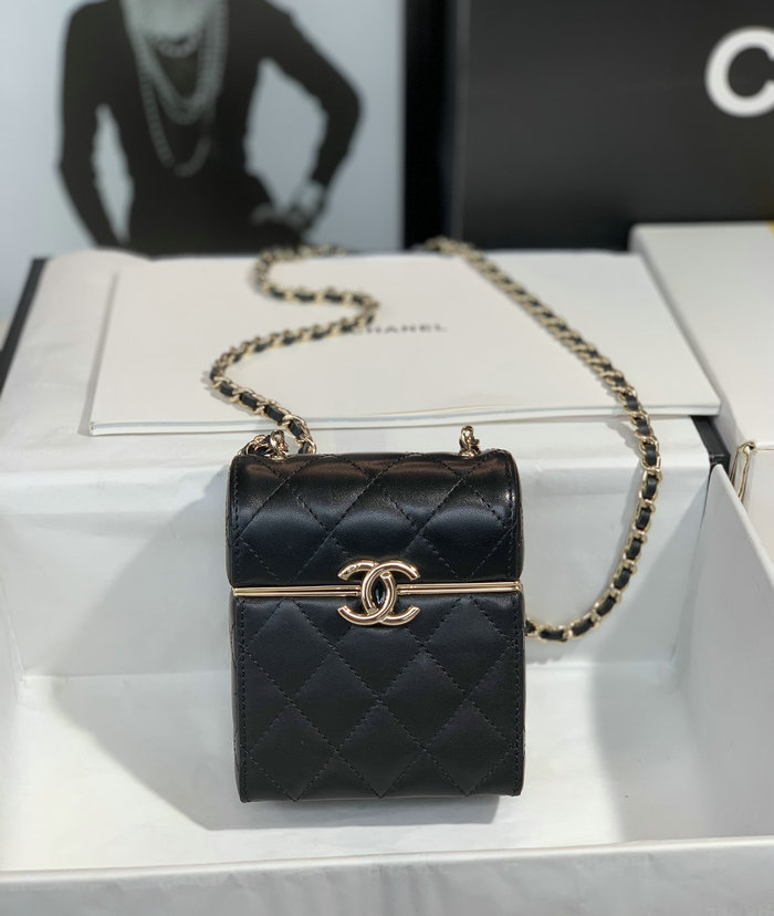 Chanel Small CC Box Bag with Chain Black AS03241