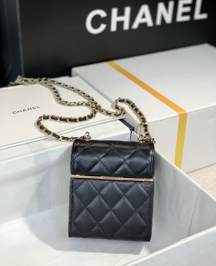 Chanel Small CC Box Bag with Chain Black AS03241