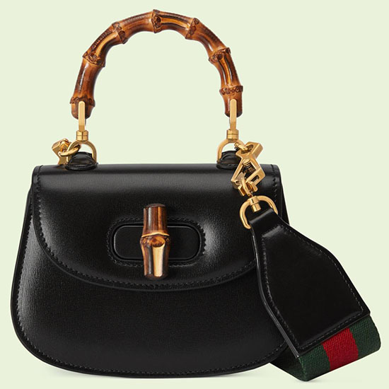 Gucci Bamboo 1947 mini top handle bag Black 686864