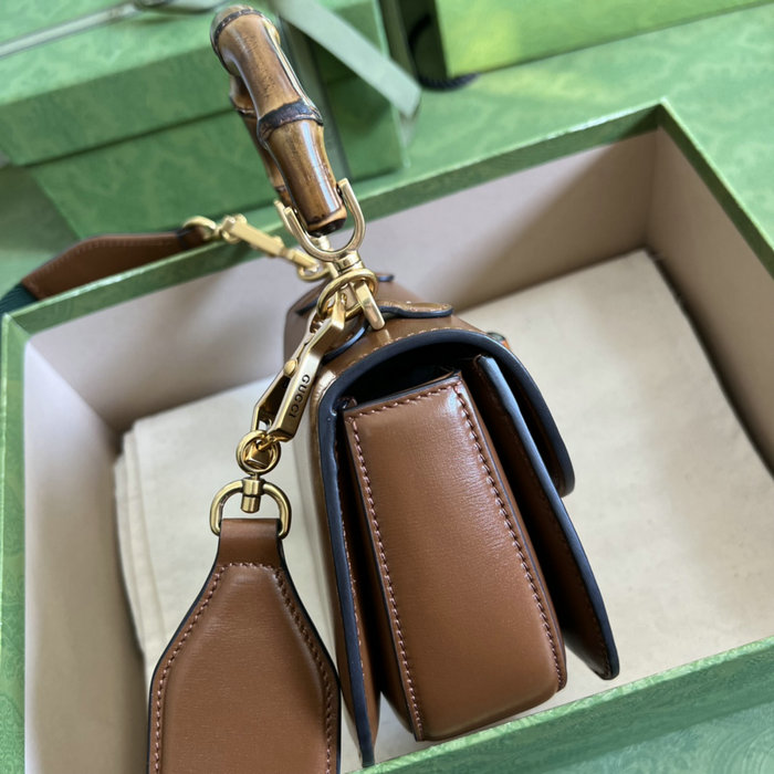 Gucci Bamboo 1947 mini top handle bag Brown 686864