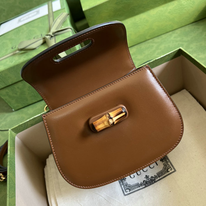 Gucci Bamboo 1947 mini top handle bag Brown 686864