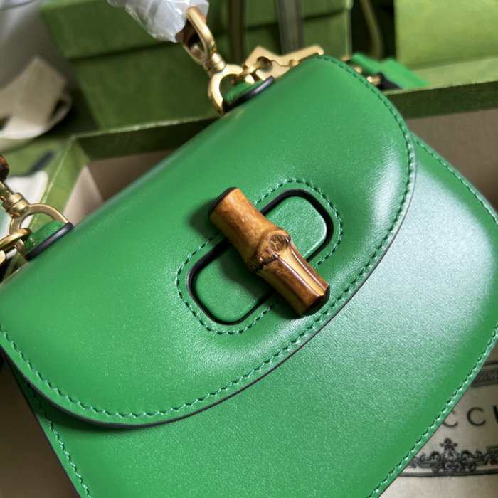 Gucci Bamboo 1947 mini top handle bag Green 686864