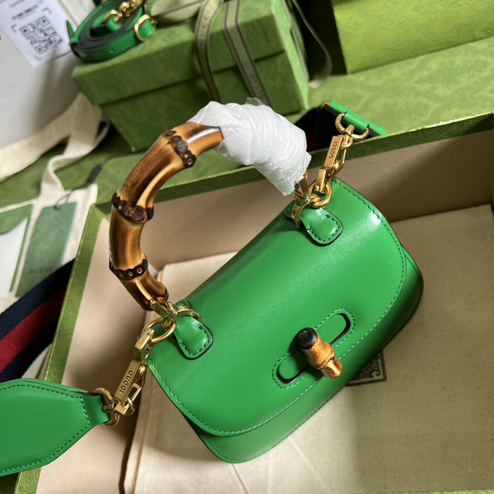 Gucci Bamboo 1947 mini top handle bag Green 686864