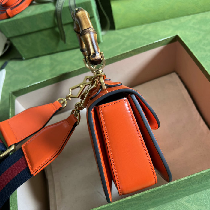 Gucci Bamboo 1947 mini top handle bag Orange 686864