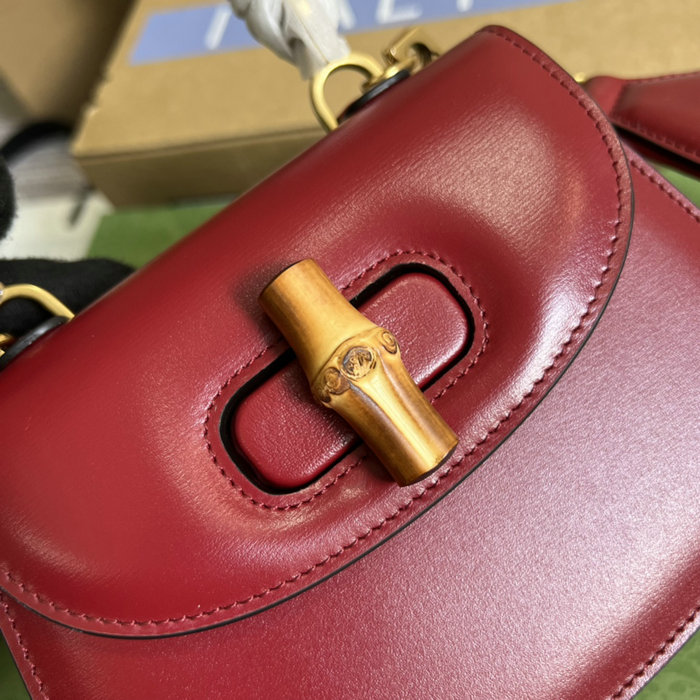 Gucci Bamboo 1947 mini top handle bag Red 686864