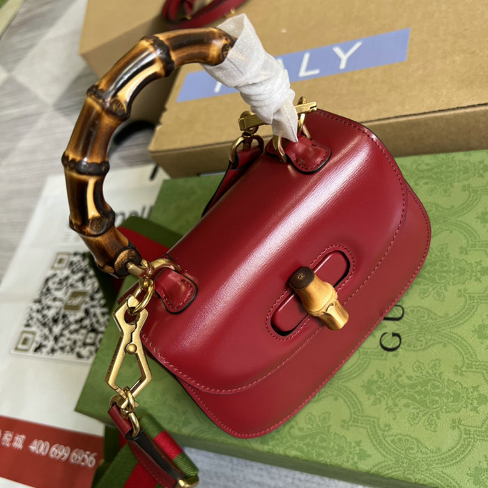Gucci Bamboo 1947 mini top handle bag Red 686864