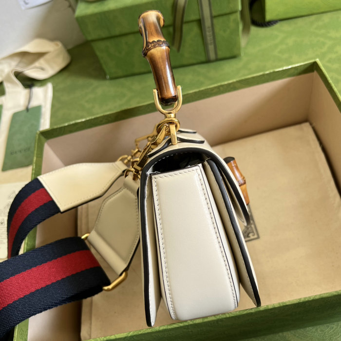 Gucci Bamboo 1947 mini top handle bag White 686864