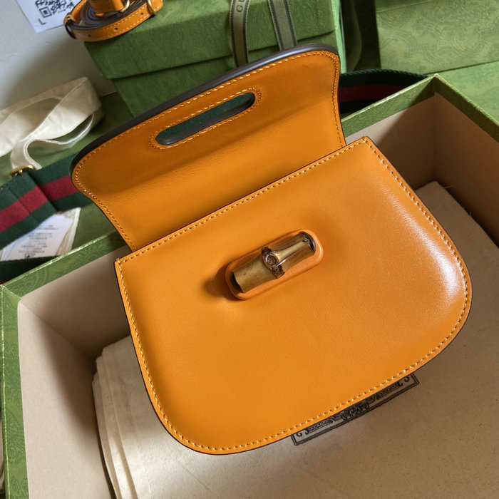 Gucci Bamboo 1947 mini top handle bag Yellow 686864