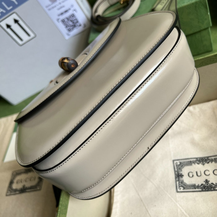 Gucci Small top handle bag with Bamboo Oatmeal 675797