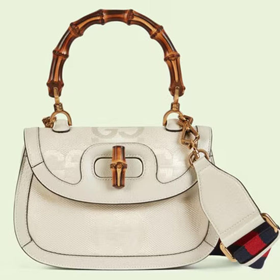 Gucci Small top handle bag with jumbo GG White 675797