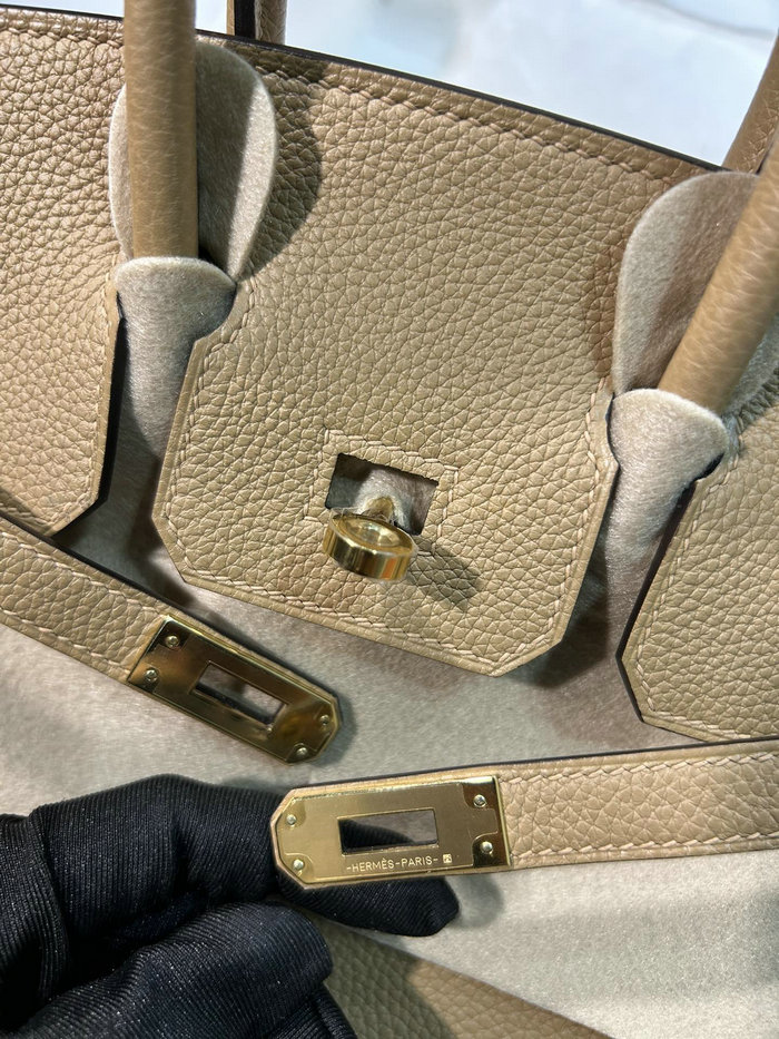 Hermes Togo Leather Birkin Bag OM chai HB30191