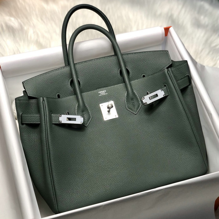 Hermes Togo Leather Birkin Bag Vert Amande HB30191