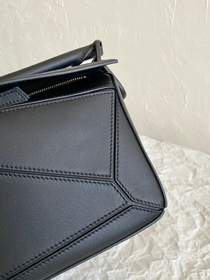 Loewe Small Puzzle Edge Leather Bag Black L51021