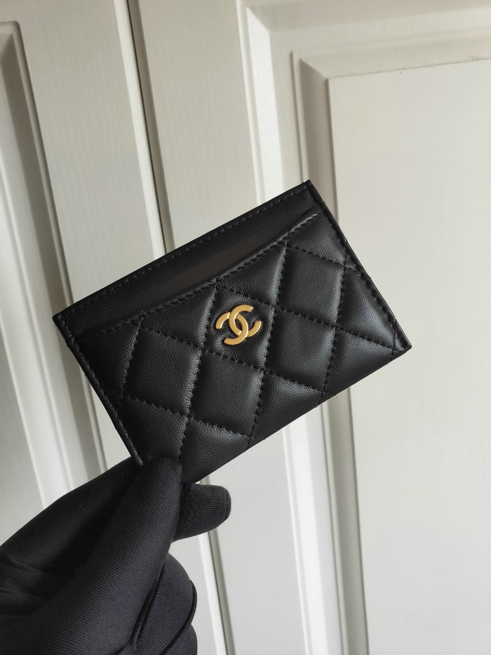 Chanel Classic Lambskin Card Holder Black AP0213