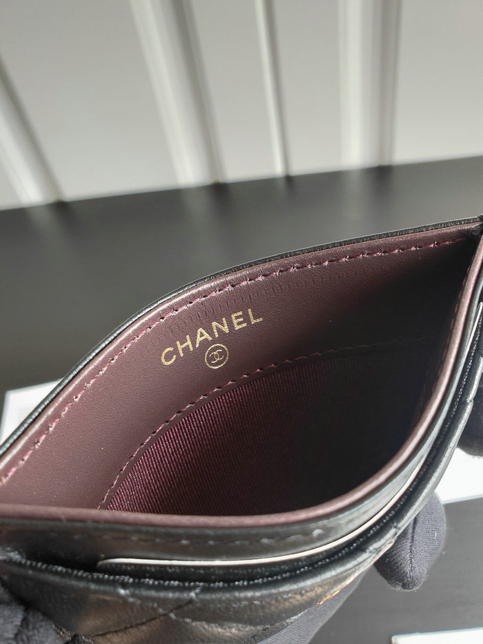 Chanel Classic Lambskin Card Holder Black AP0213
