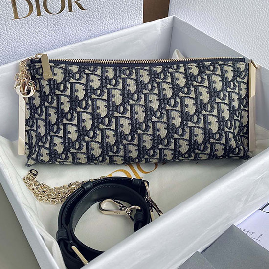 Dior Canvas Club Bag Blue D6521