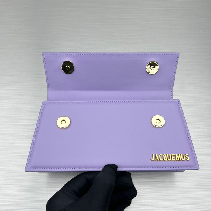 Jacquemus Calfskin Le Chiquito Long Handbag Purple J2053