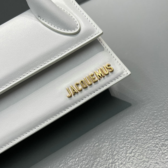 Jacquemus Calfskin Le Chiquito Long Handbag White J2053