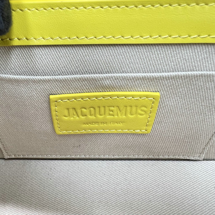 Jacquemus Calfskin Le Chiquito Long Handbag Yellow J2053