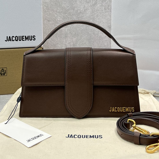 Jacquemus Le Bambino Calfskin Handbag Coffee JM2056