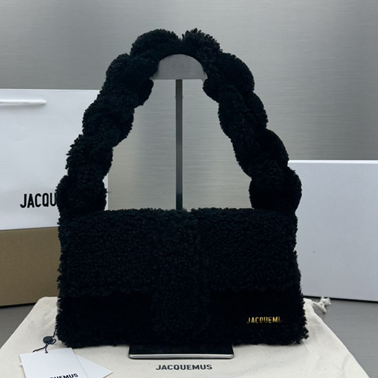 Jacquemus Le Bambino Long Wool Bag Black JW2036