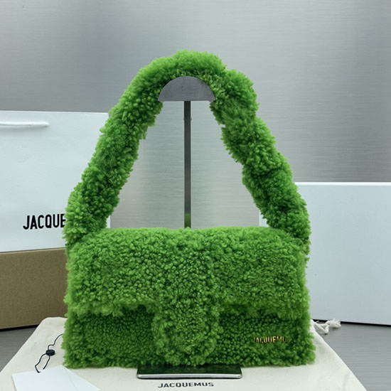 Jacquemus Le Bambino Long Wool Bag Green JW2036