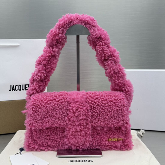 Jacquemus Le Bambino Long Wool Bag Pink JW2036
