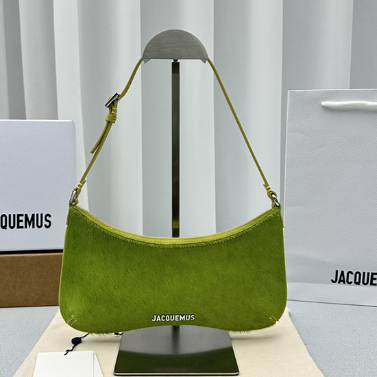 Jacquemus Le Bisou Horsehair shoulder bag Green J2089