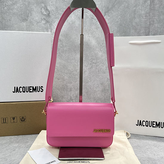 Jacquemus Le Carinu Logo-plaque Shoulder Bag Pink J2038