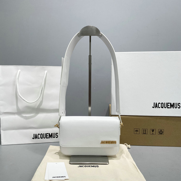 Jacquemus Le Carinu Logo-plaque Shoulder Bag White J2038