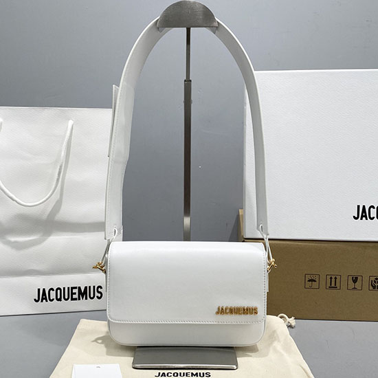 Jacquemus Le Carinu Logo-plaque Shoulder Bag White J2038