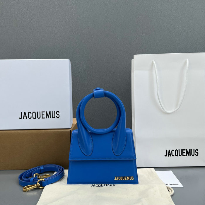 Jacquemus Le Chiquito Noeud Coiled Handbag Blue J2023