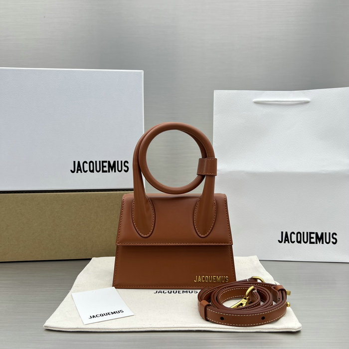 Jacquemus Le Chiquito Noeud Coiled Handbag Brown J2023